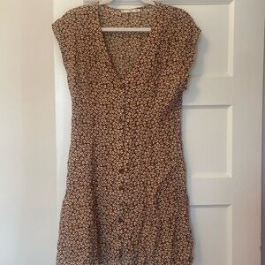 MNG Basic brown floral dress!